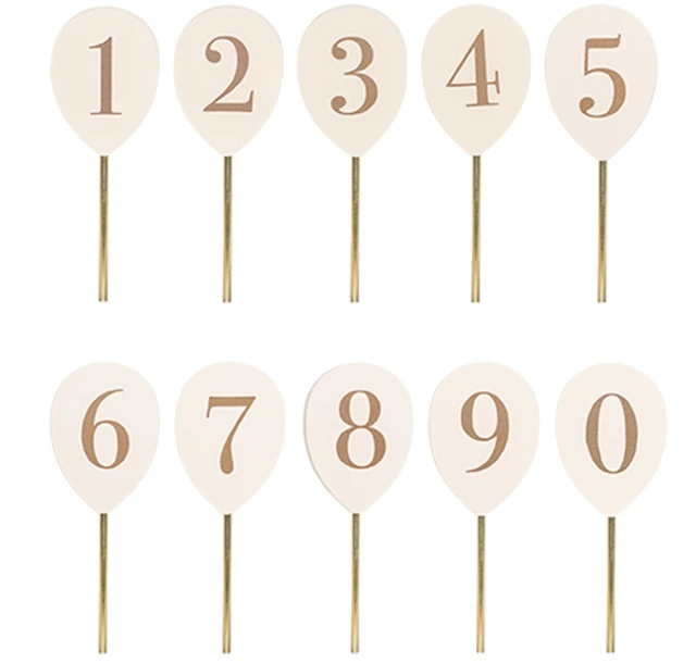 Sifferballonger 0-9 till ljusstake Jabadabado