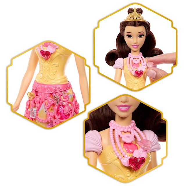 Produktbilde 3 for Belle Jewel Avsløring Motedukke Disney Prinsesse