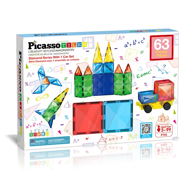 Diamond Series Magnetic Tiles set 63pcs, Picasso