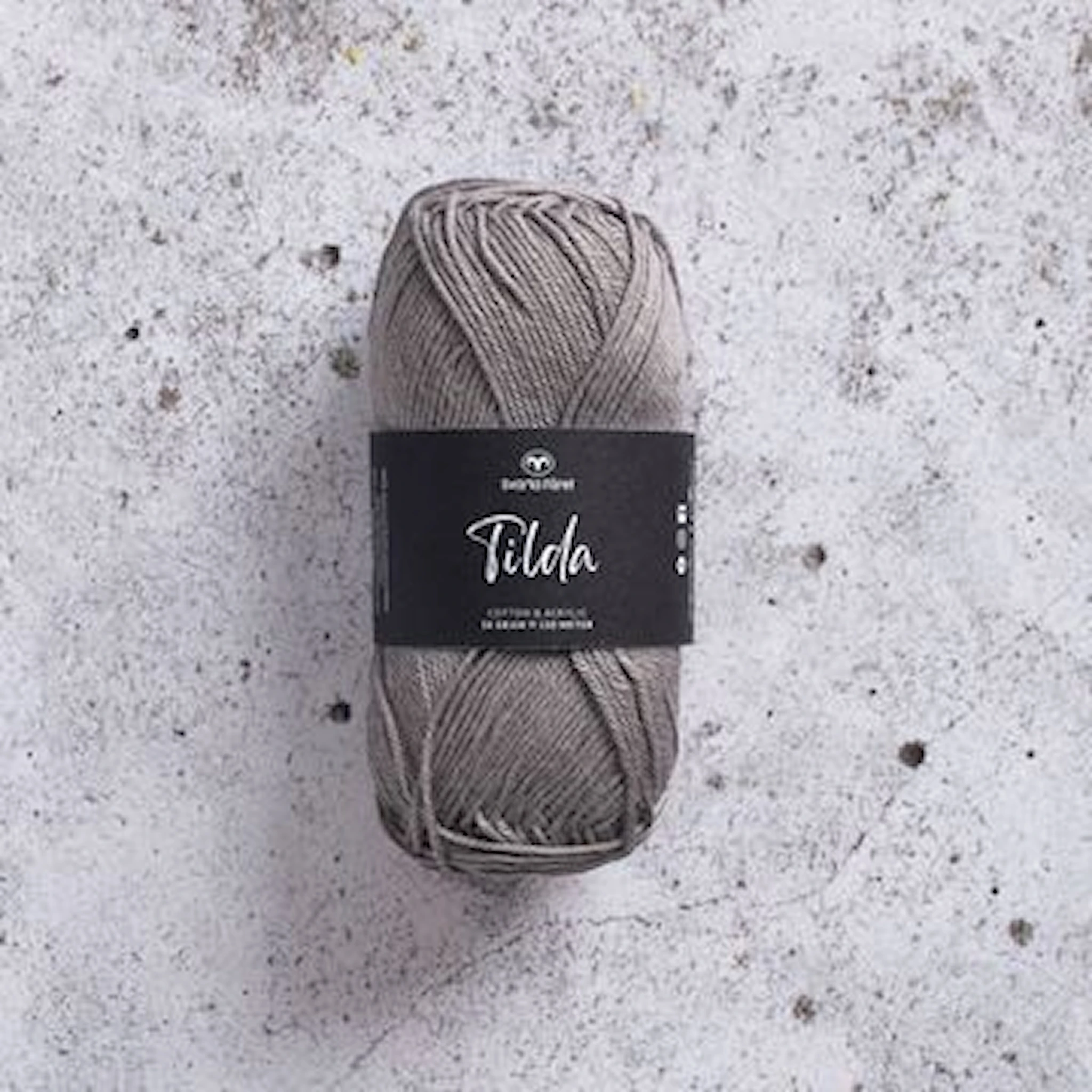 Produktbild för Tilda Garn Bomullsmix 50g Svarta Fåret
