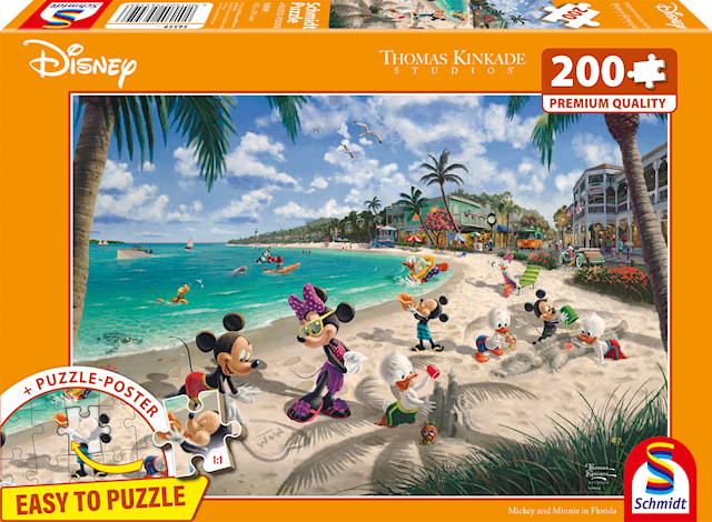 Tuotekuva 1 - Palapeli Disney Mickey & Minnie in Florida 200 palaa, Schmidt