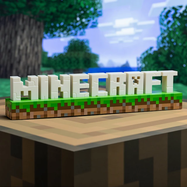 Minecraft Logo Light -lamppu