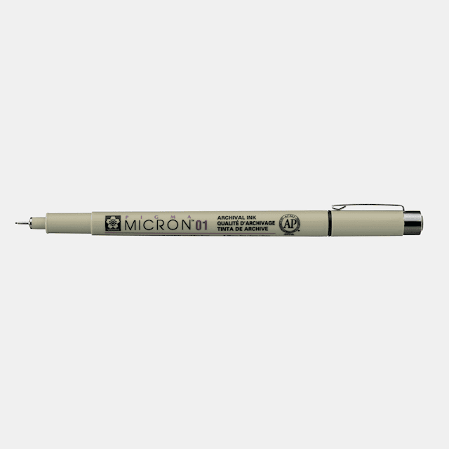 Sakura Pigma Micron Fineliner 01 0,25 mm Musta