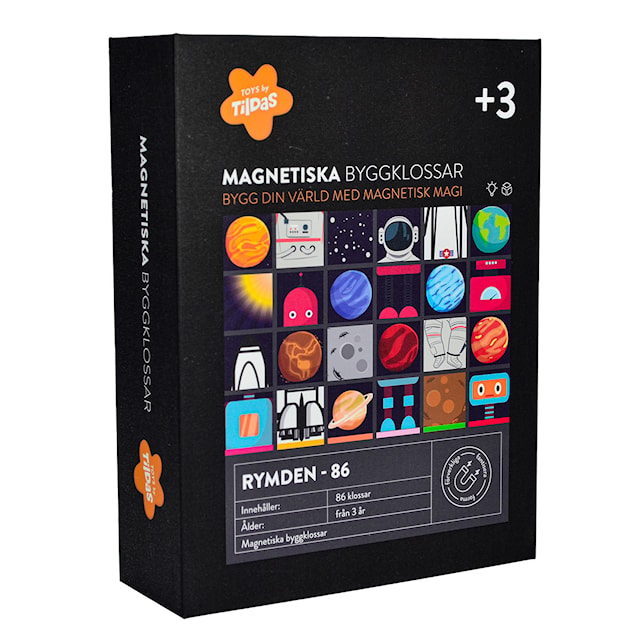 Produktbild 3 för Magnetiska Byggklossar Rymden 86 Bitar