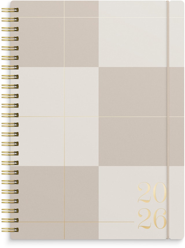 Tuotekuva 1 - Kalender 2026 A5 Senator Story Rutor Beige Burde