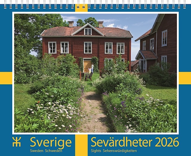 Produktbilde 1 for Veggkalender Sverige Severdigheter 25/26 Almanacksförlaget