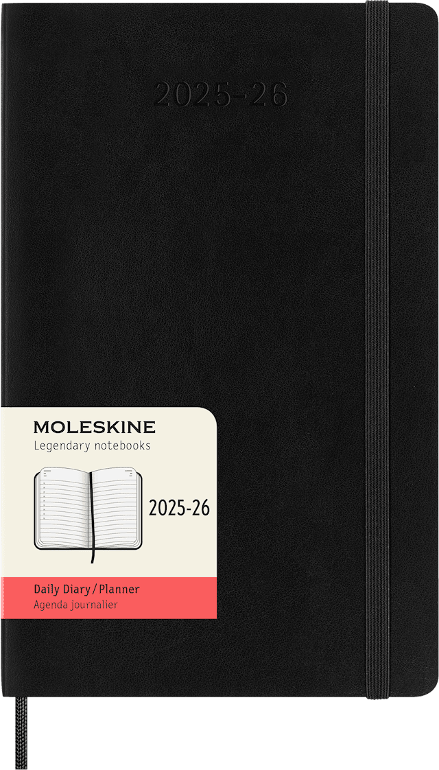 Tuotekuva 1 - Kalenteri 18 kk 25/26 Classic Soft Daily Large Musta Moleskine