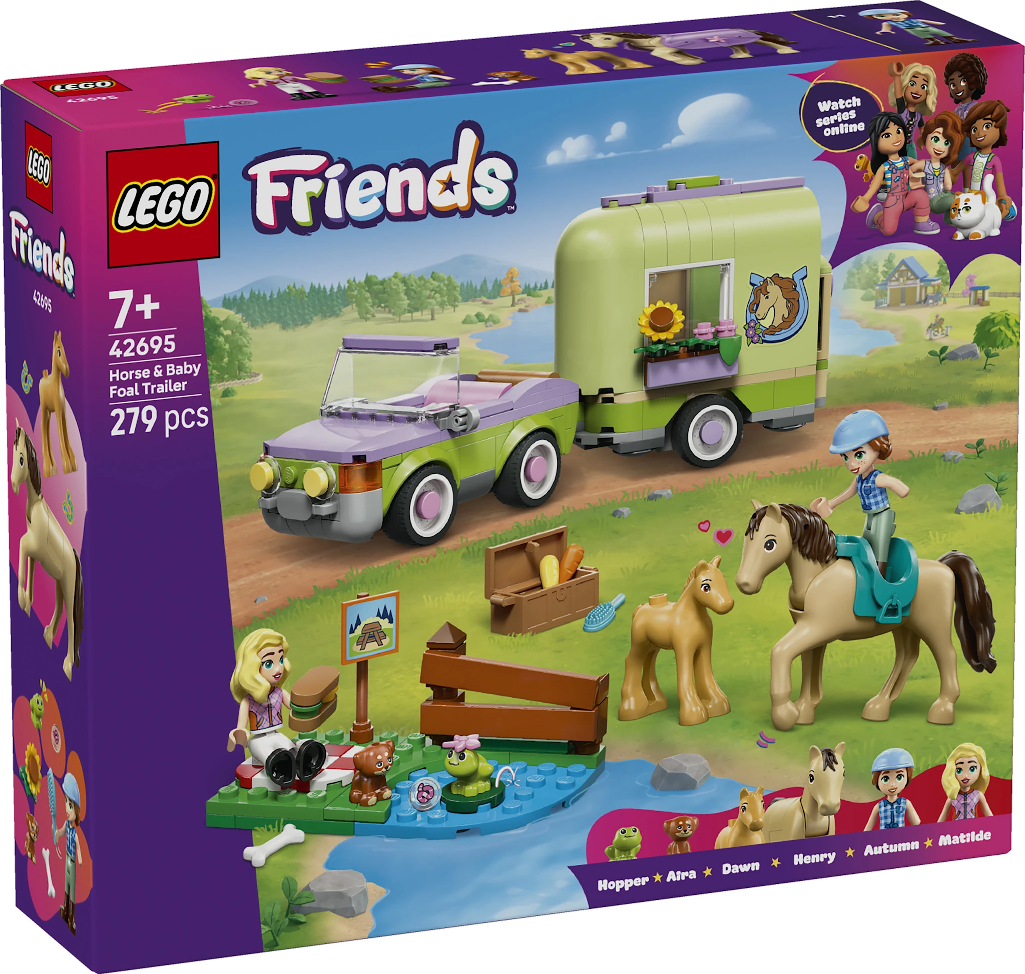 Tuotekuva ille LEGO Friends Hevos- ja varsavaunut (42695)
