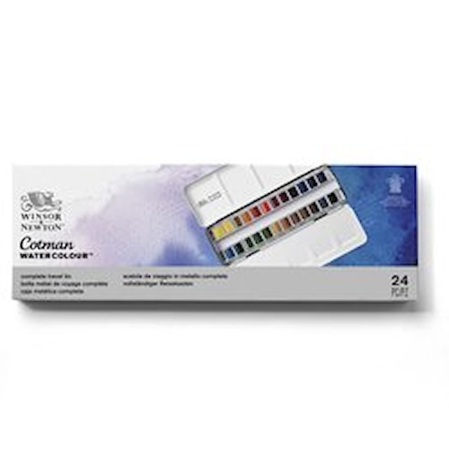 Tuotekuva 3 - Akvarellivärit Cotman Metallirasia 24 1/2 nappia Winsor & Newton