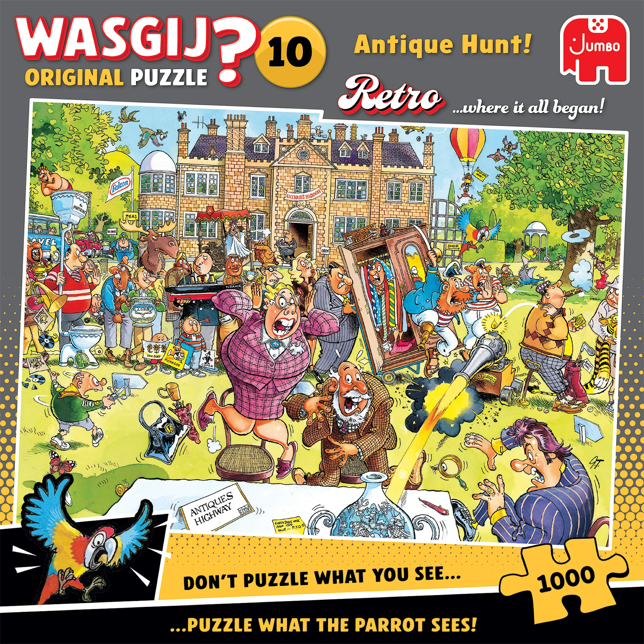 Tuotekuva ille Wasgij Retro Original 10 - Antiikkijahti! Palapeli 1000 palaa