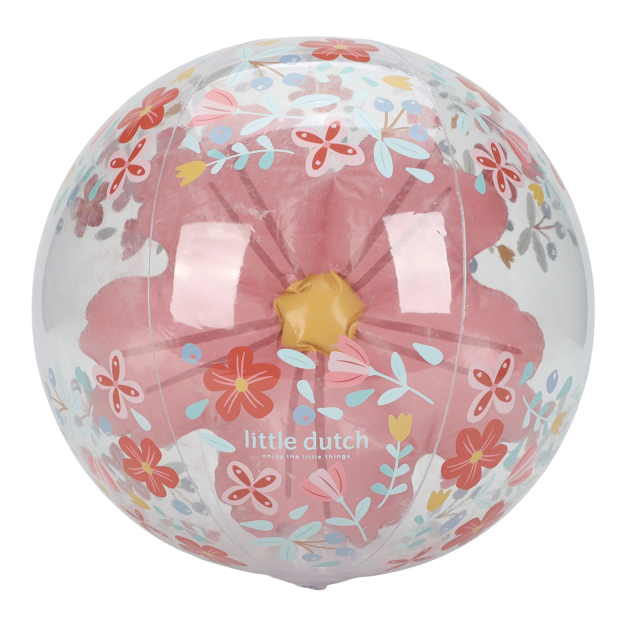Produktbild för Badboll Rosa Blomma 3D Little Dutch