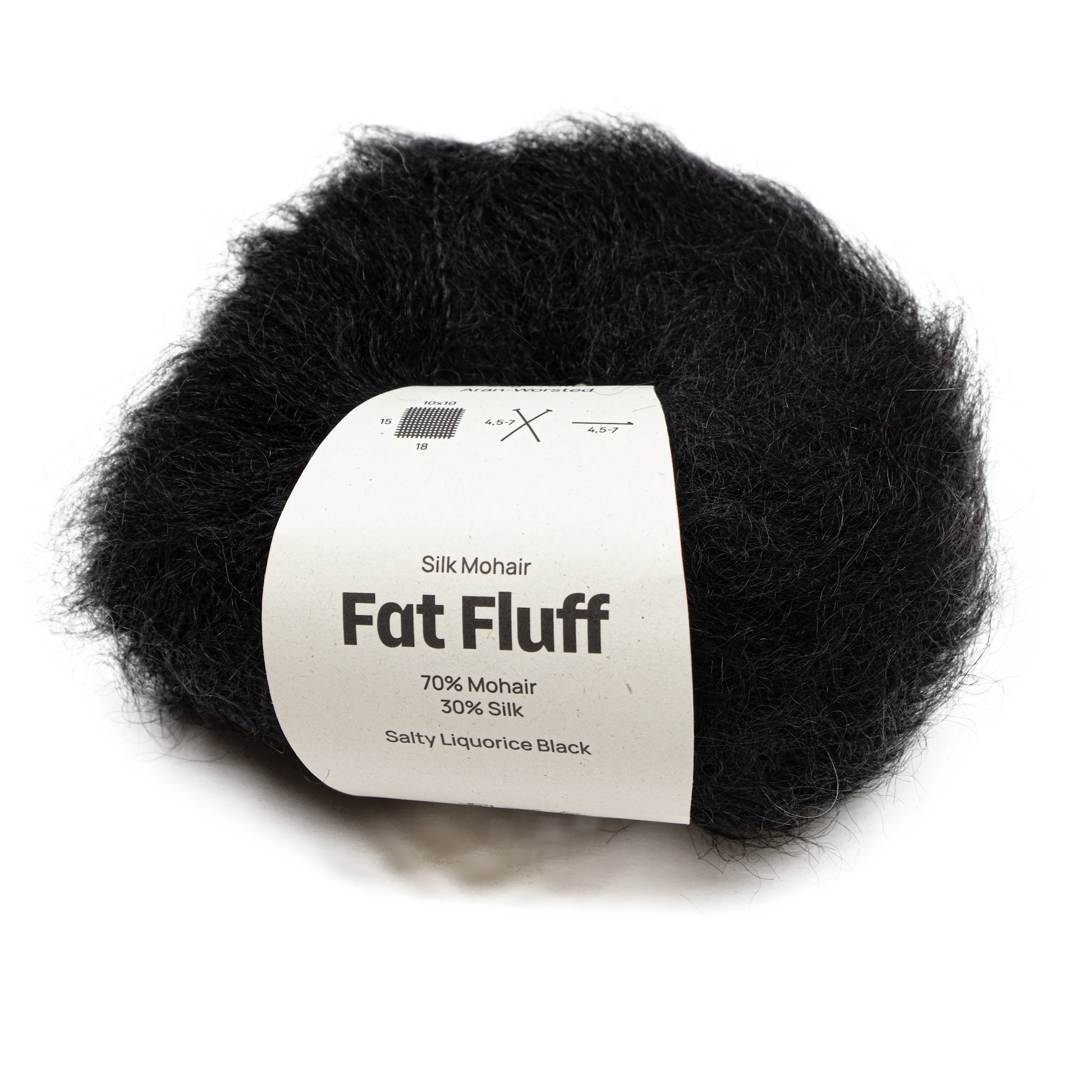 Produktbild för Silk Mohair Fat Fluff 25 gr Salt Liquorice black A781 Adlibris