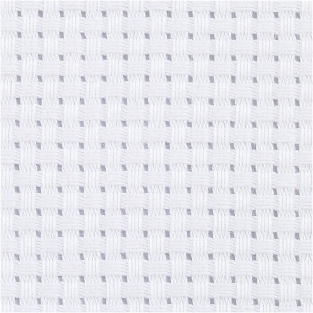 Aidatyg, stl. 50x50 cm, 35 rutor per 10 cm, vit, 1 st.
