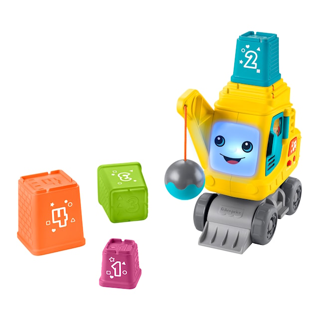 Produktbilde 7 for Fisher-Price interaktiv gravemaskin med telle- og stakkkran (SE/FI/NO/DK)