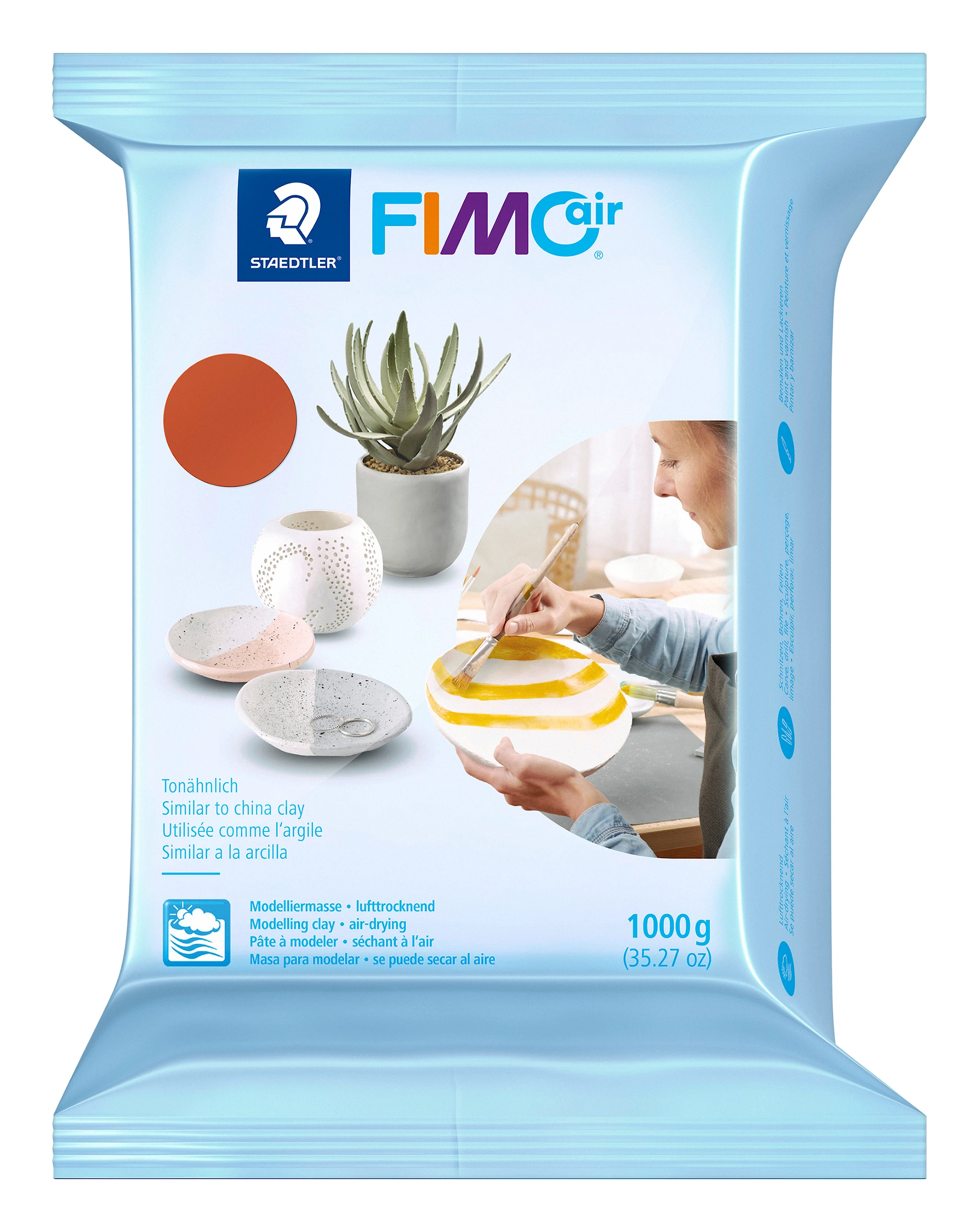 Tuotekuva ille Fimo Air Muovailuvaha Ilmakuivuva Terrakotta 1000g Staedtler