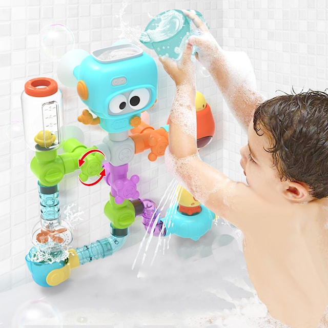 Produktbild 2 för Tub Fun! Badlek, Flow & Fill, Robot, 20 delar