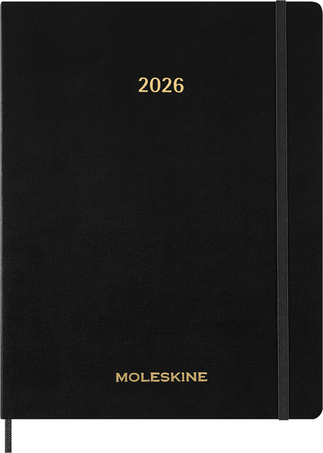 Tuotekuva 1 - Kalenteri 2026 Essential Planner Weekly Vertical XXL Musta Moleskine