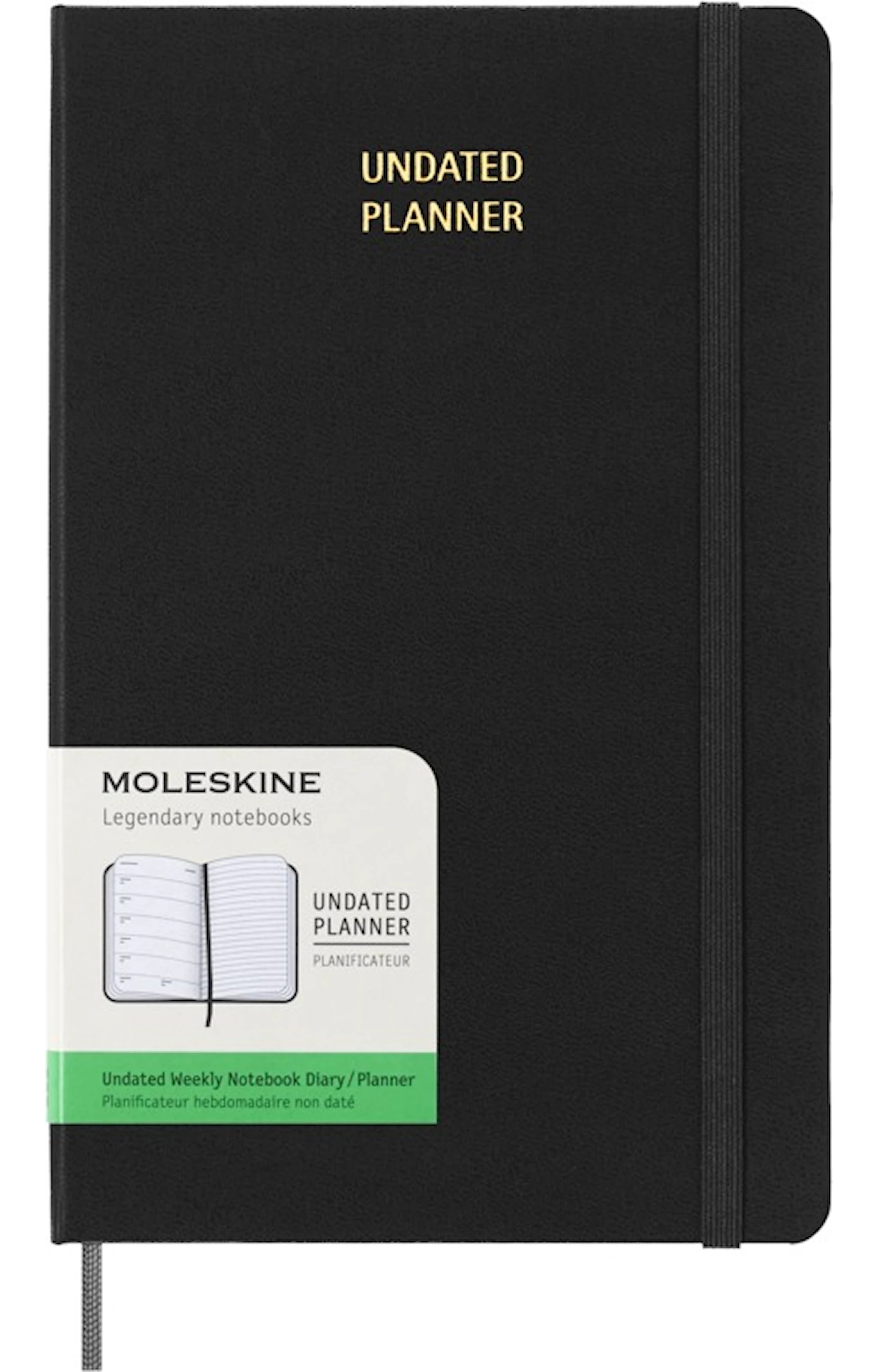 Tuotekuva ille Kalenteri Päiväämätön Classic Hard WeekNote Large Musta Moleskine