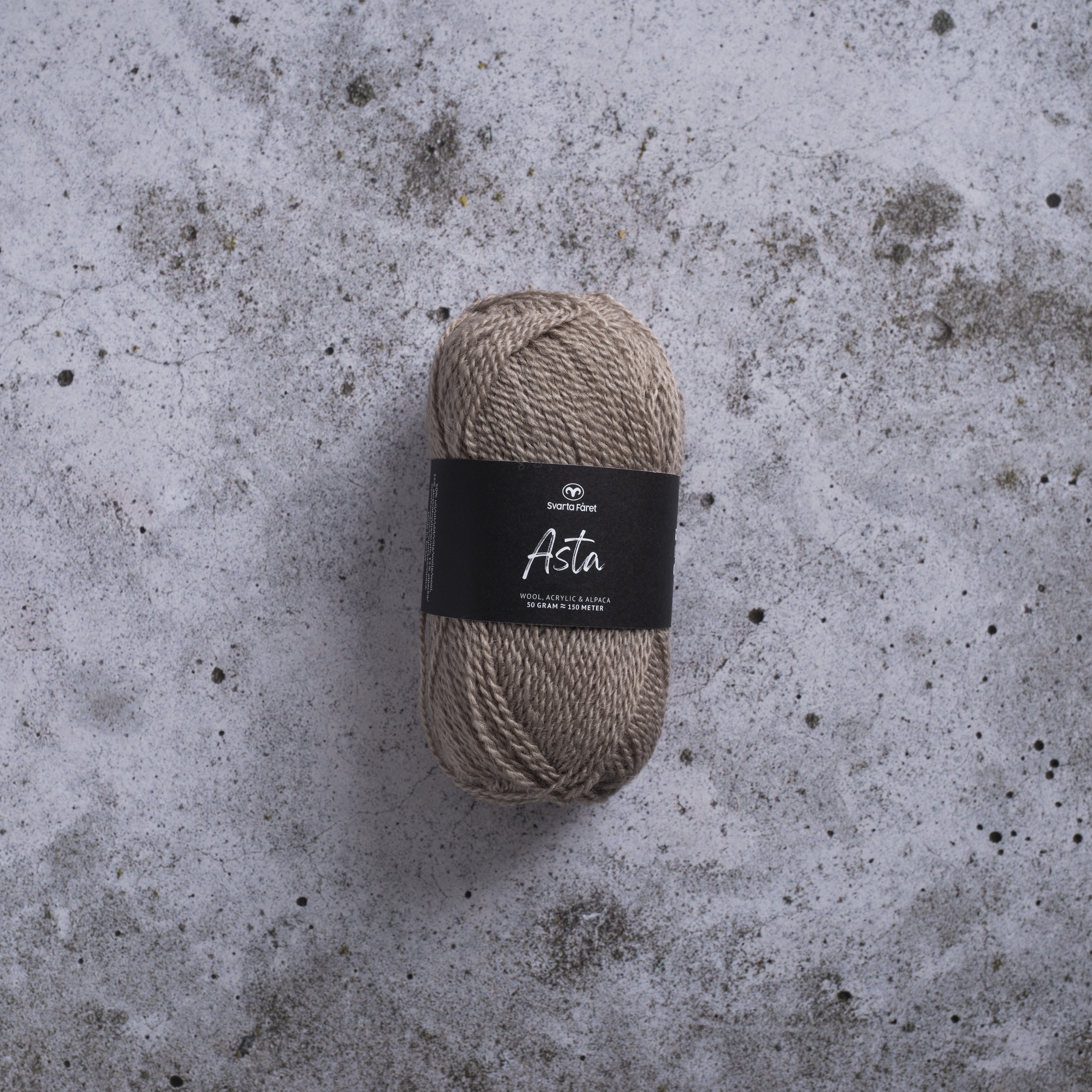Asta Lanka Villasekoitus 50 g Beige Svarta Fåret