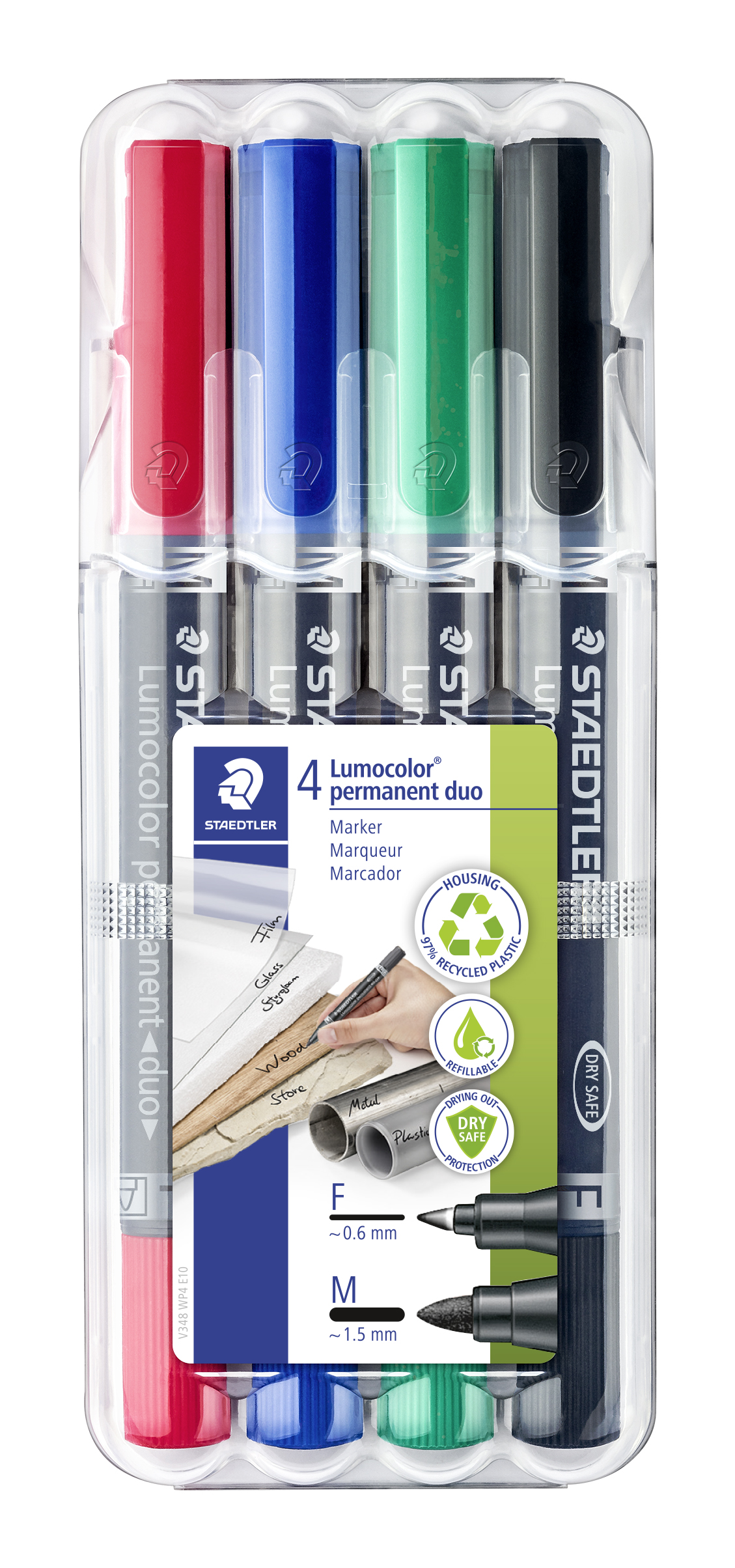 Permanenta Markers Lumocolor 4-p Staedtler