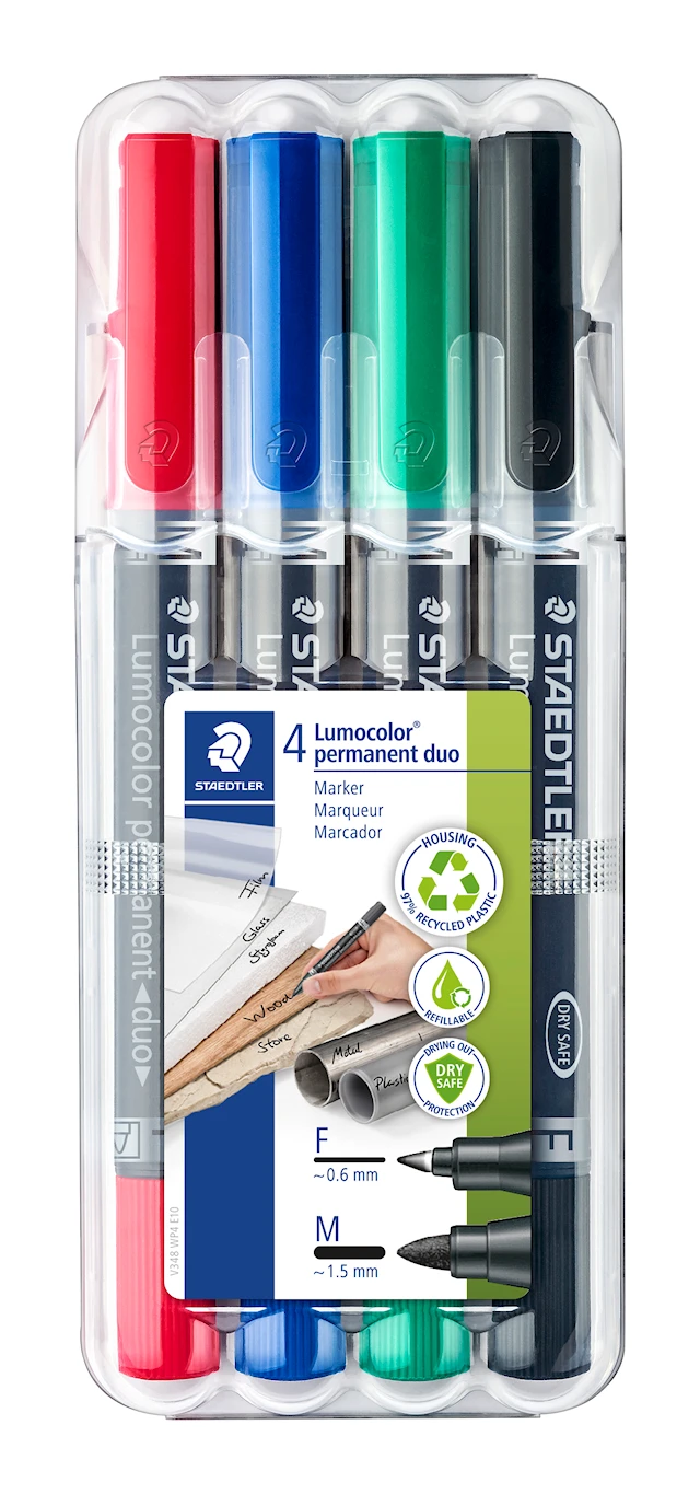 Permanenta Markers Lumocolor 4-p Staedtler