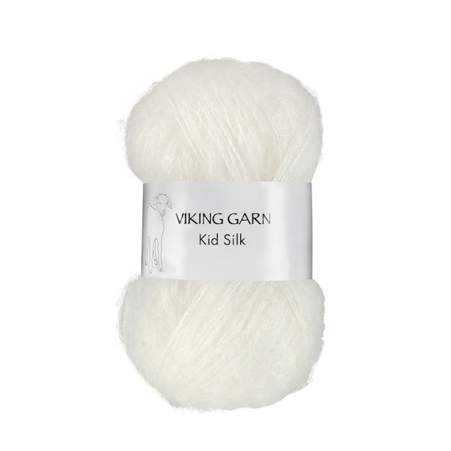 Kid/Silk 25 g White 300 Viking Garn