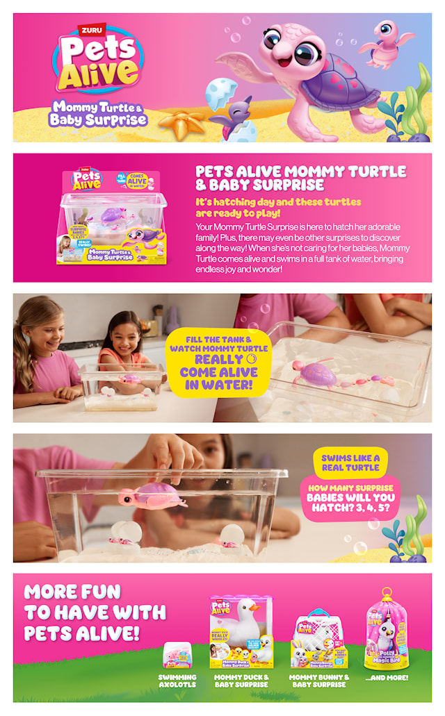 Produktbild 7 för Mama Turtle Surprise Pets Alive