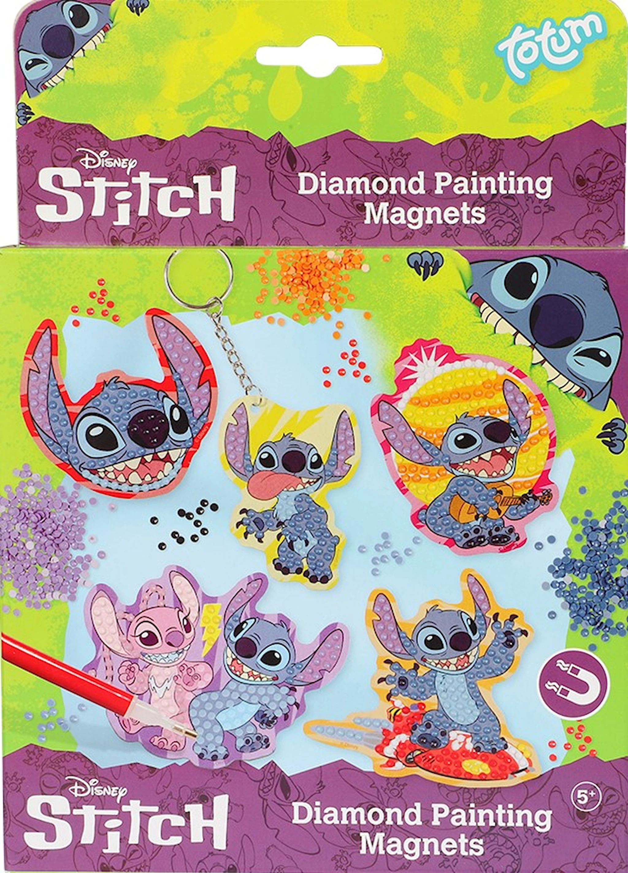 Produktbild för Diamantmålning Magneter & Nyckelringar Stitch