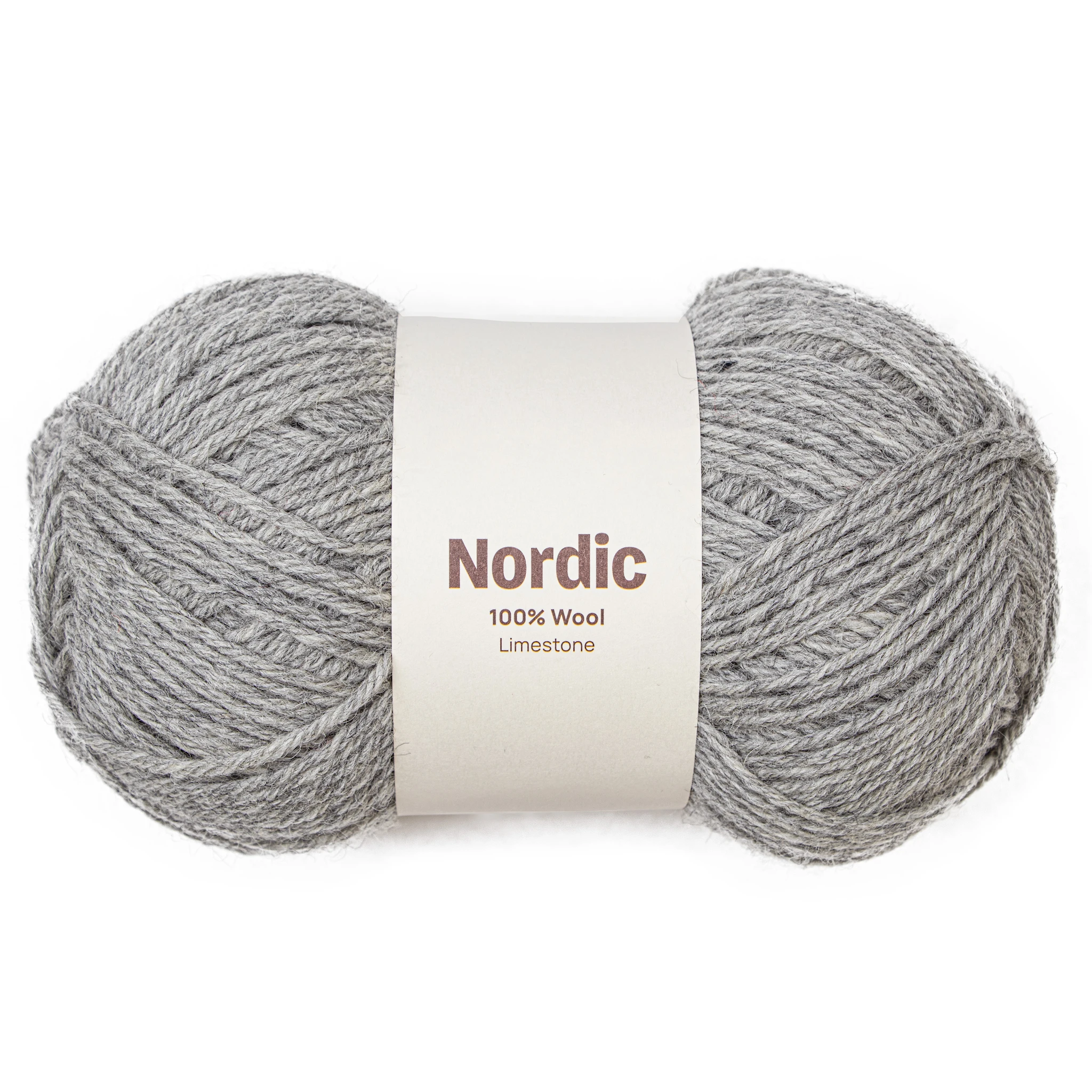 Produktbild för Nordic 100% ull 100 gr Kalksten ljusgrå A825  Adlibris