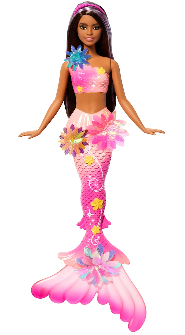 Barbie Blooming Magic Pink Mermaid -muotinukke