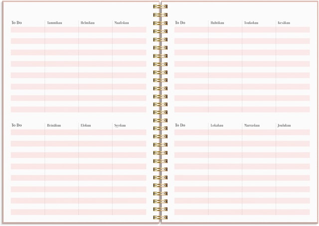 Produktbilde 4 for Kalenteri 2026 Life Planner Roosa A5 Burde