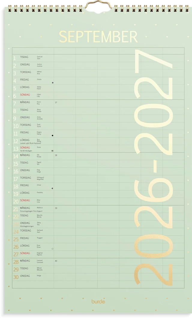 Familjekalender 26/27 Color Burde