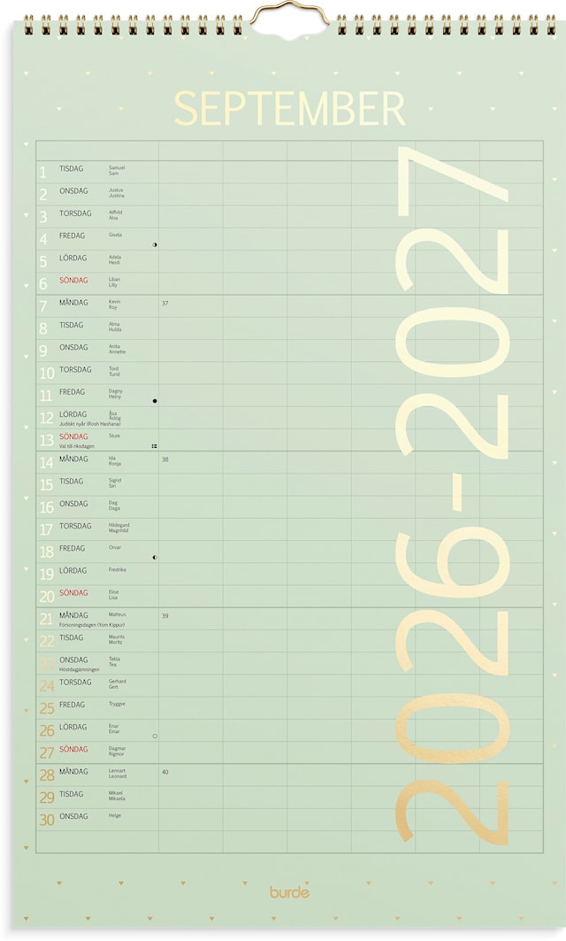 Familjekalender 26/27 Color Burde