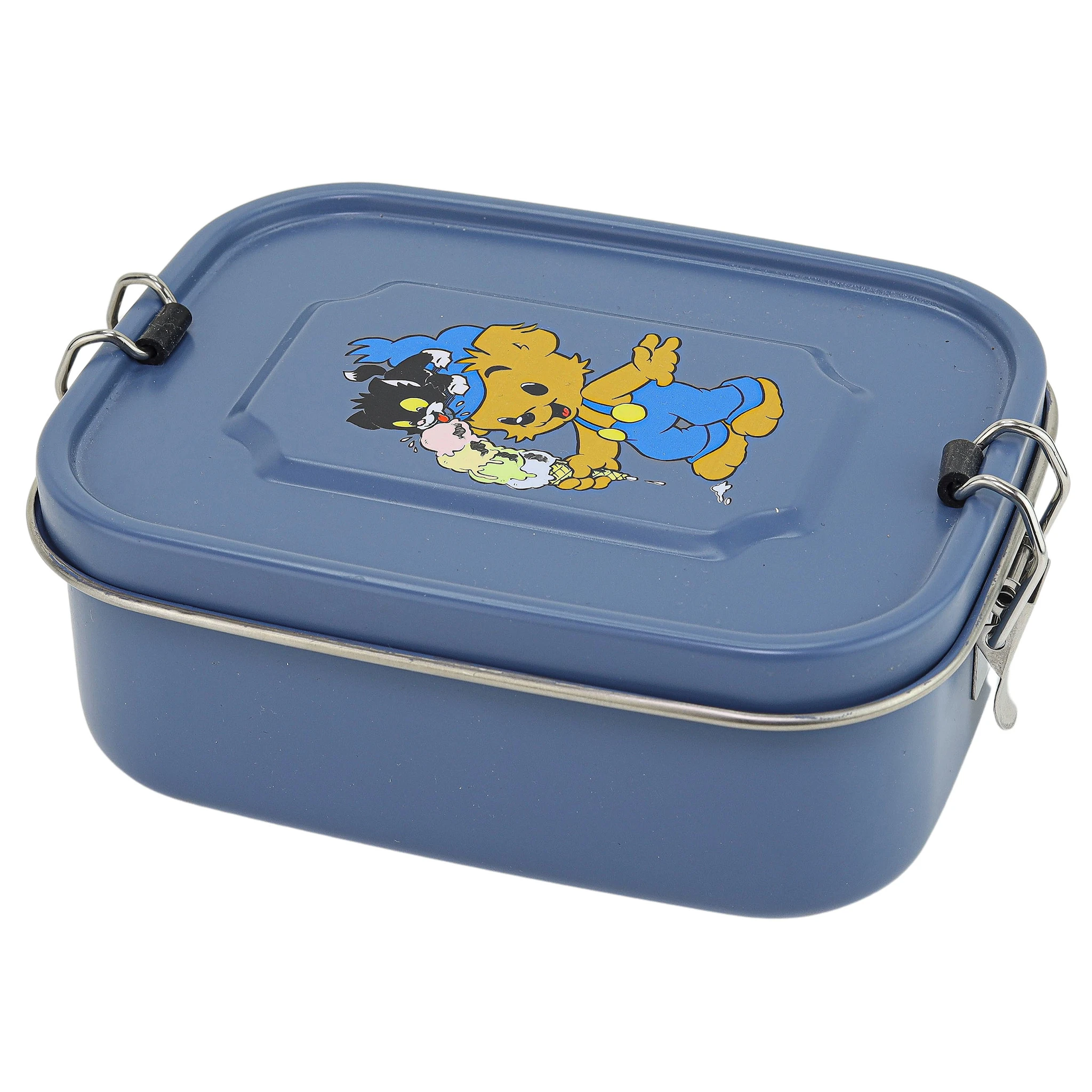 Produktbilde for Bamse, Matboks i metall, Petroleumsblå