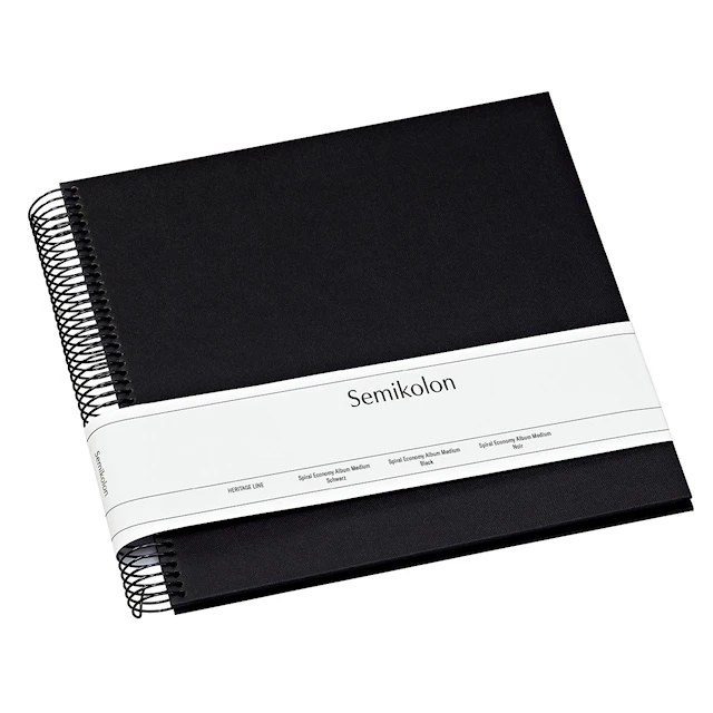 Fotoalbum Medium Black Black Semikolon