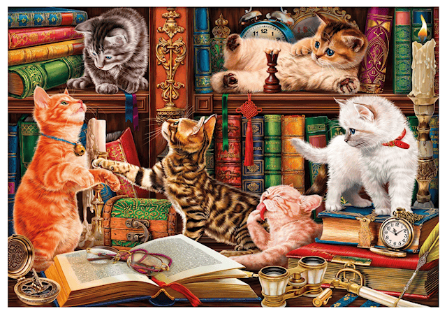 Produktbilde 2 for Curious Whiskers puslespill 1000 brikker Clementoni