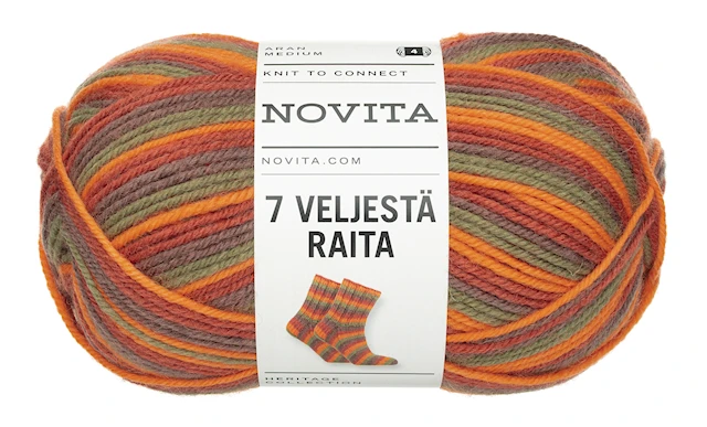 7 Veljestä Raita 100g Syysaamu 939 Novita