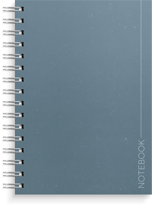 Anteckningsbok A5 Blue, Sprial, Linjerad, Burde