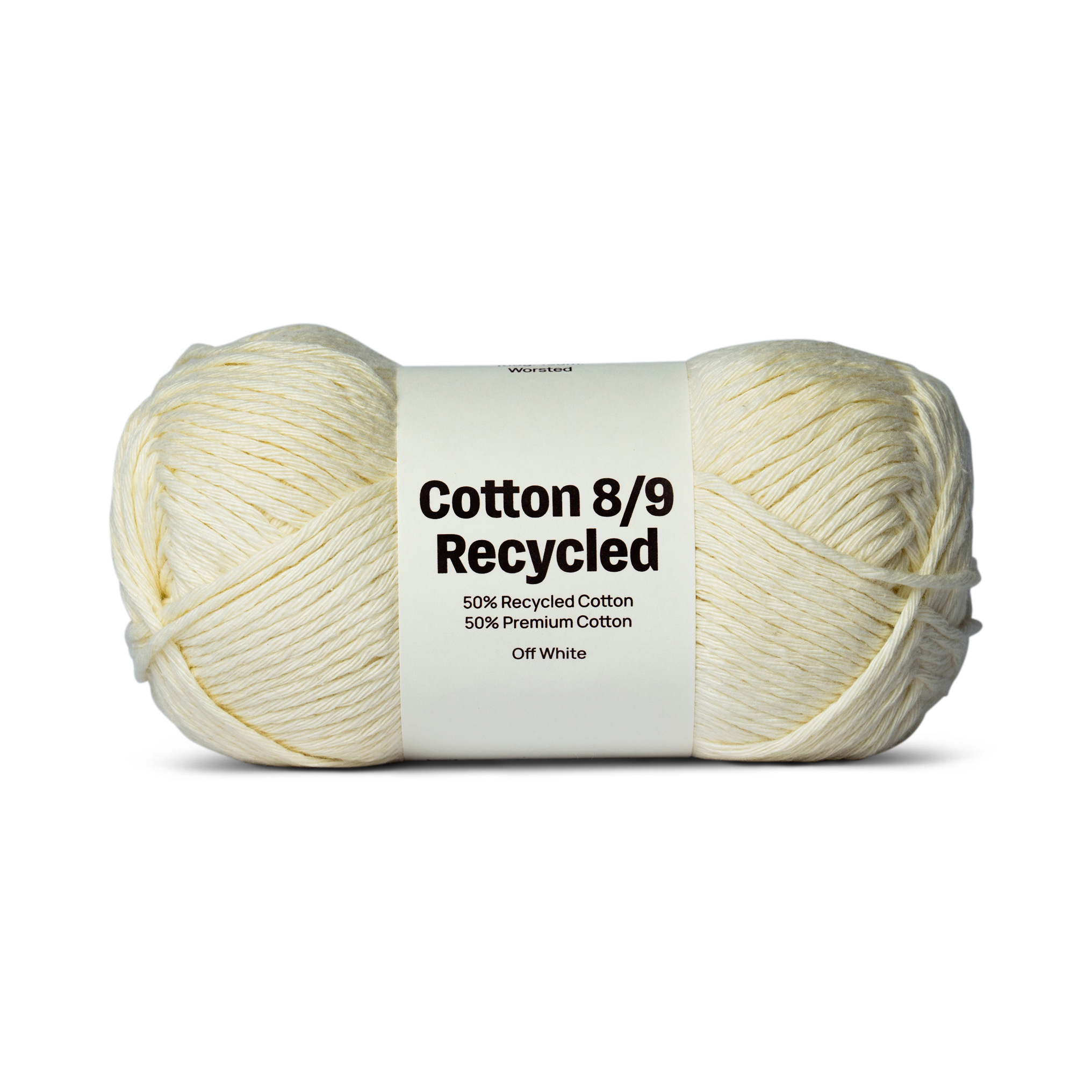 Cotton 8/9 Garn 100g Recycled Off White A074 Adlibris