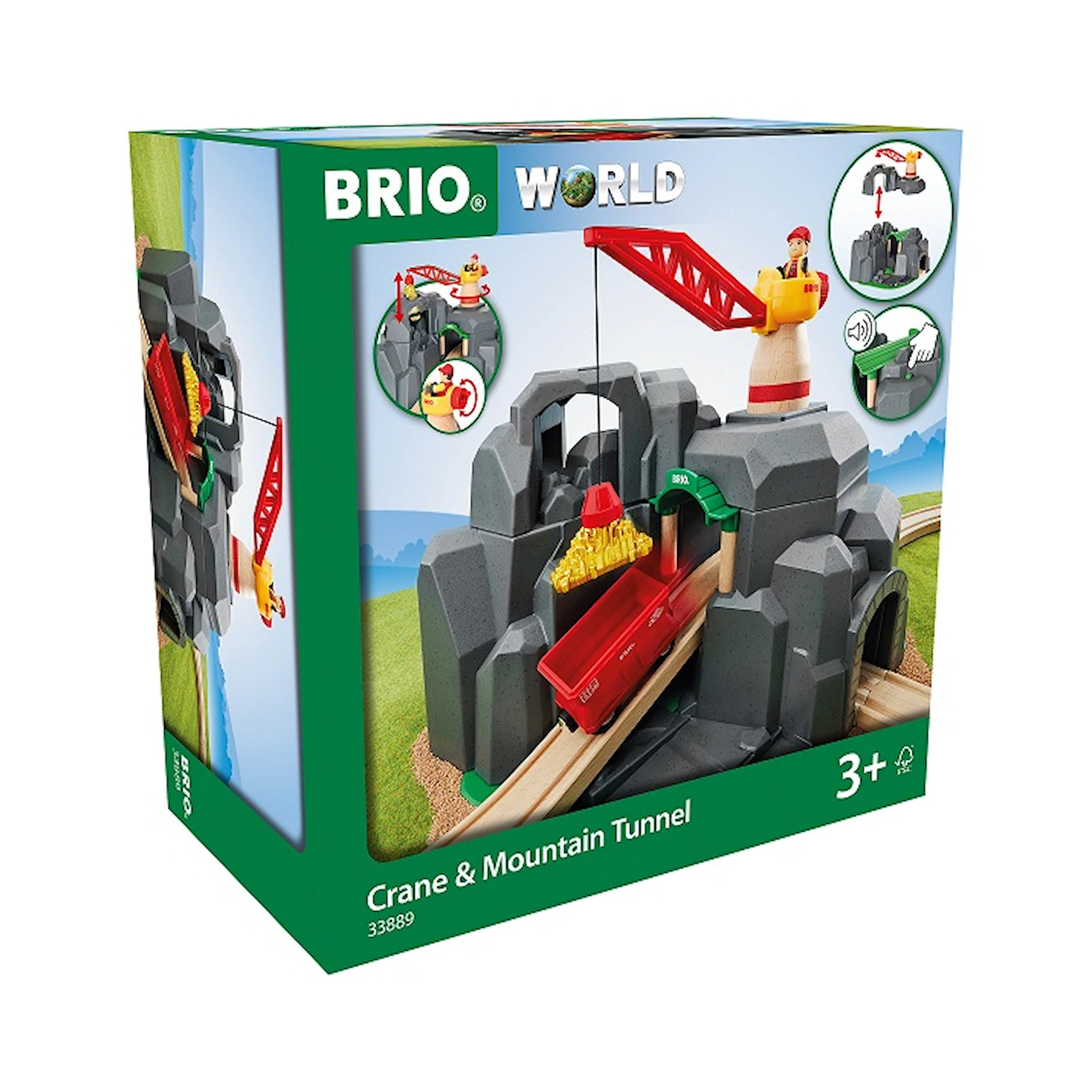 Tuotekuva ille BRIO World - 33889 Nosturi ja vuoritunneli
