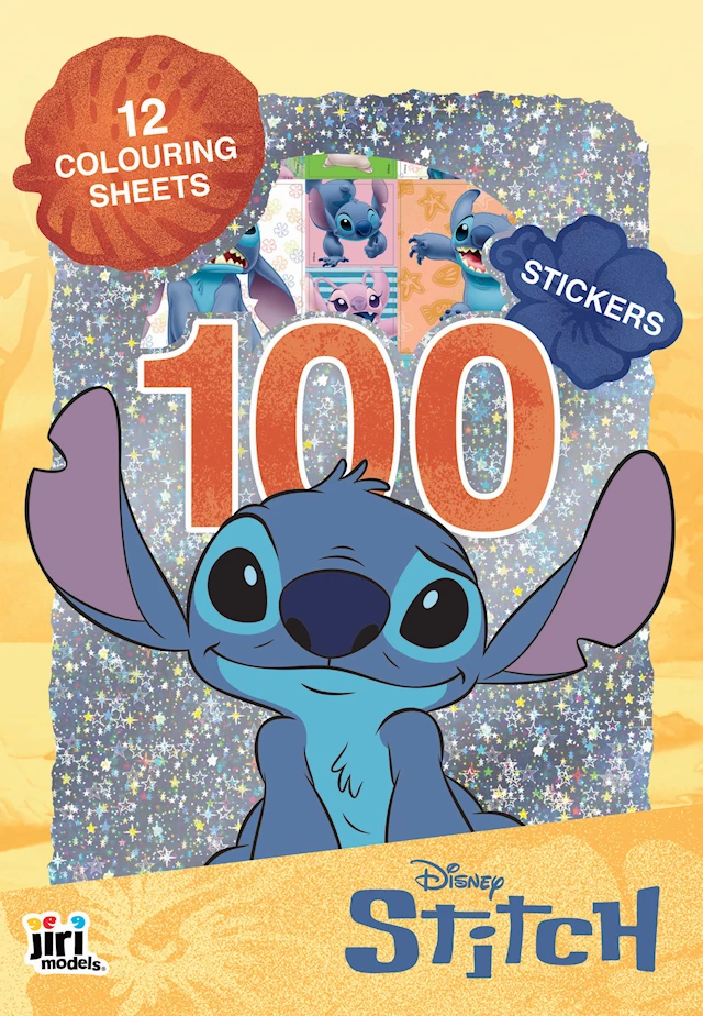 Stitch Målarbok med Klistermärken 100-pack Hologram Sense
