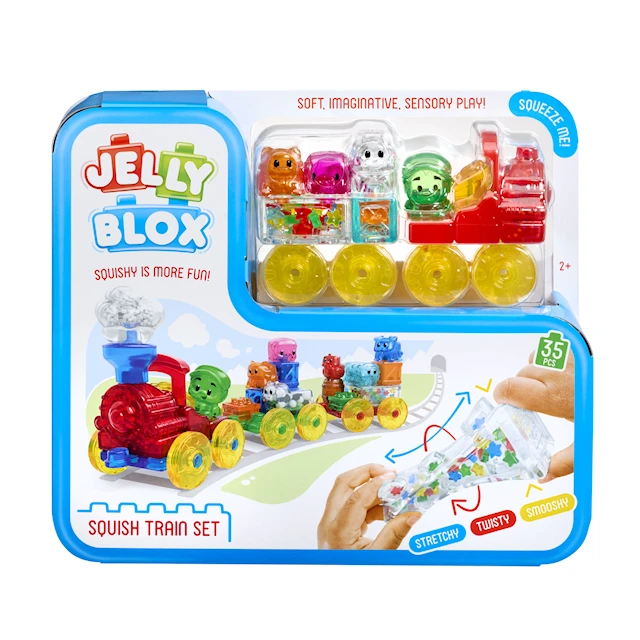 Squishy Train Set Rakennuspalikat Juna Jelly Blox