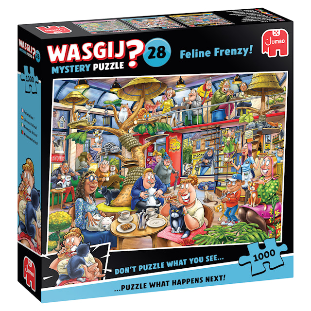 Produktbild 3 för Wasgij Mystery 28 Pussel Feline Frenzy! Pussel 1000 bitar