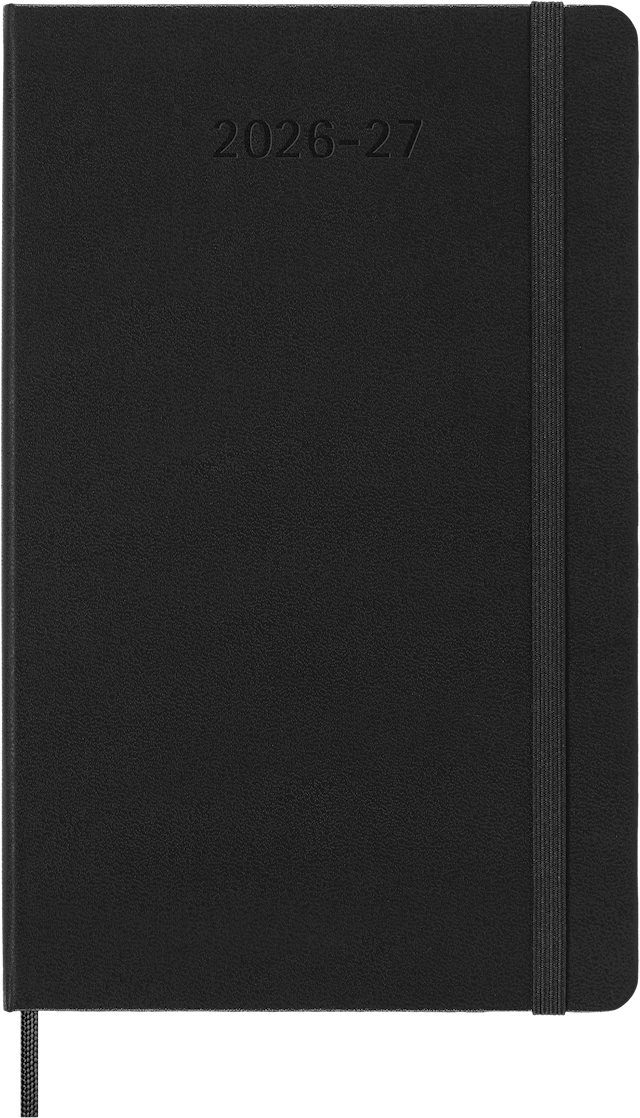 Classic Hard 18M 26/27 Weekly Horizontal Large Musta Moleskine