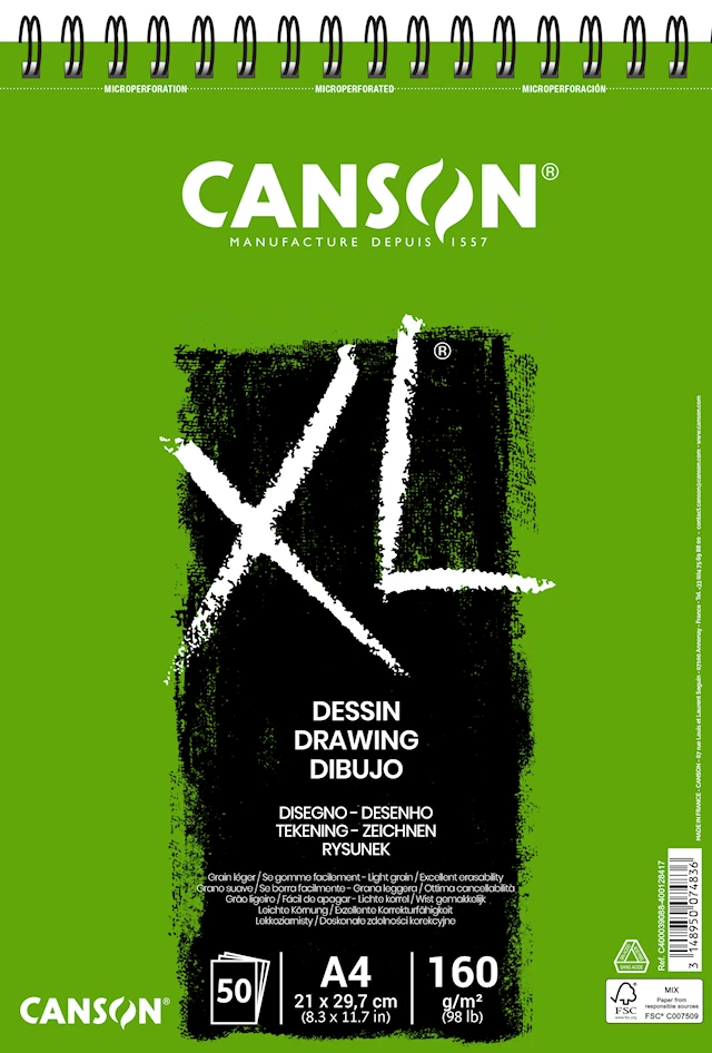 Ritblock A4 60 ark 160g Canson XL Dessin