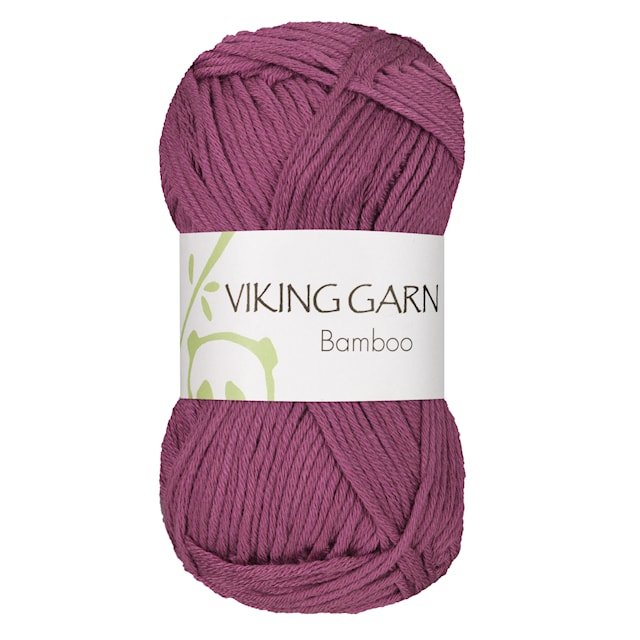 Bamboo Garn Bomullsmix 50 g Mörkrosa 662 Viking Garn
