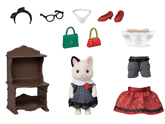 Tuotekuva 2 - Fashion Play Set Town Girl Series - Tuxedo Cat- Sylvanian Families