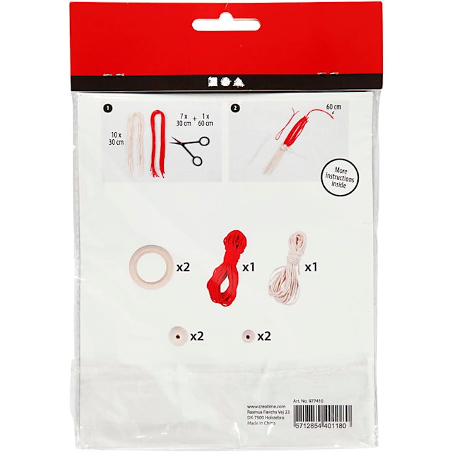 Produktbilde 2 for Mini DIY Kit, macramé nisse, H: 14 cm, 1 pk.