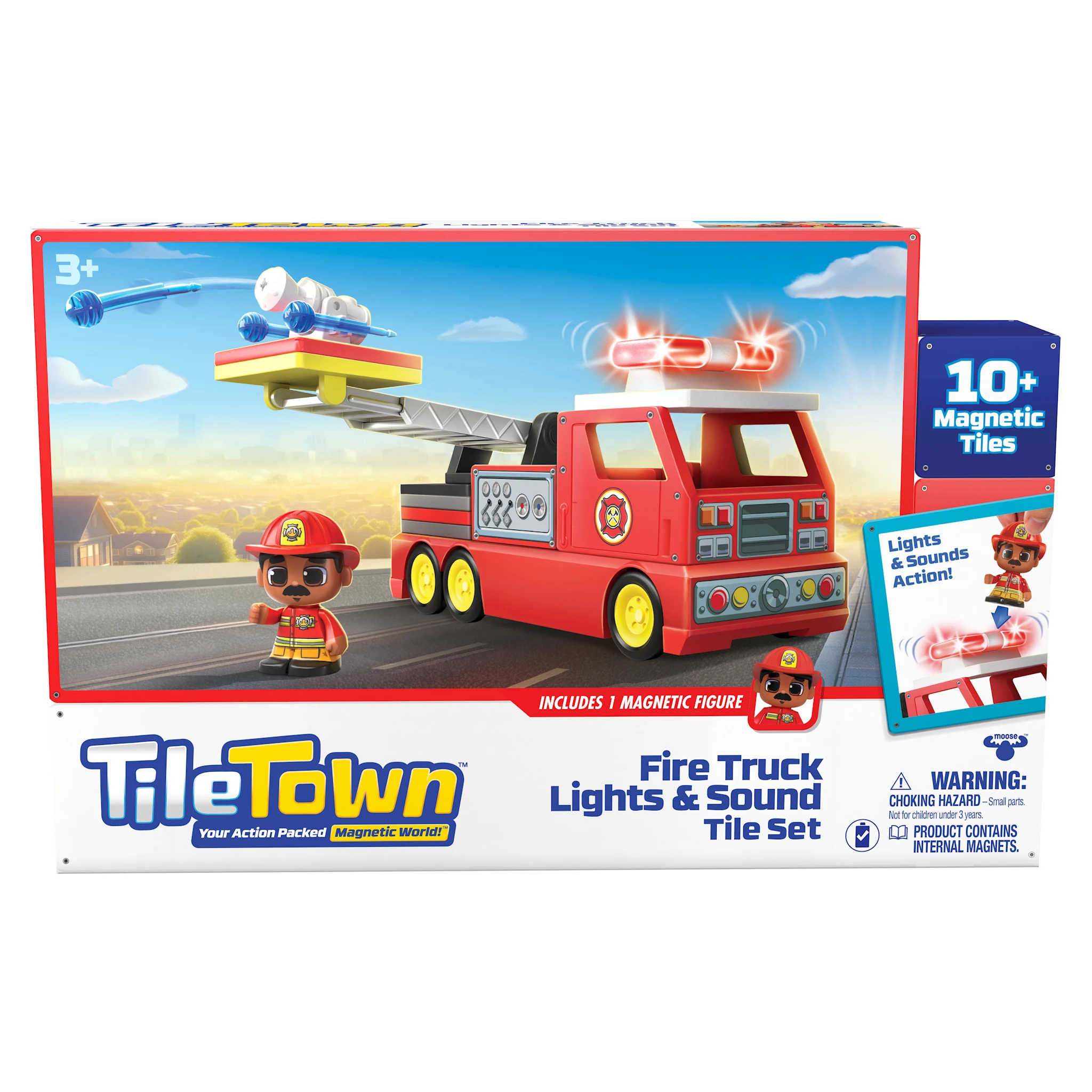Produktbilde for Brannbil Magnetic Play Tile Town