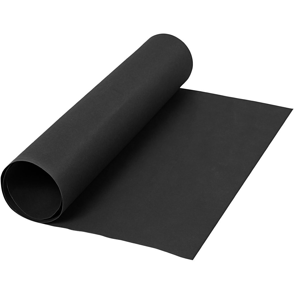 Läderpapper Svart 50 cm 1 m
